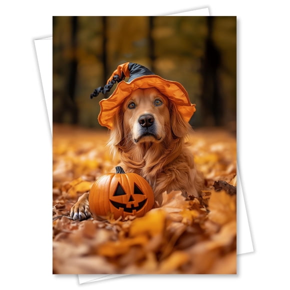 Tarjeta de felicitación CATNEVERLAND 13 cm Halloween con perro