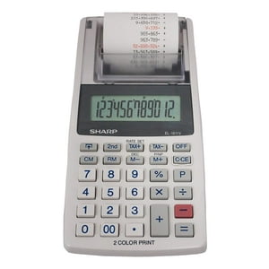 Calculadora De Impresión Sharp El-1611V Pantalla Lcd De 12 Dígitos