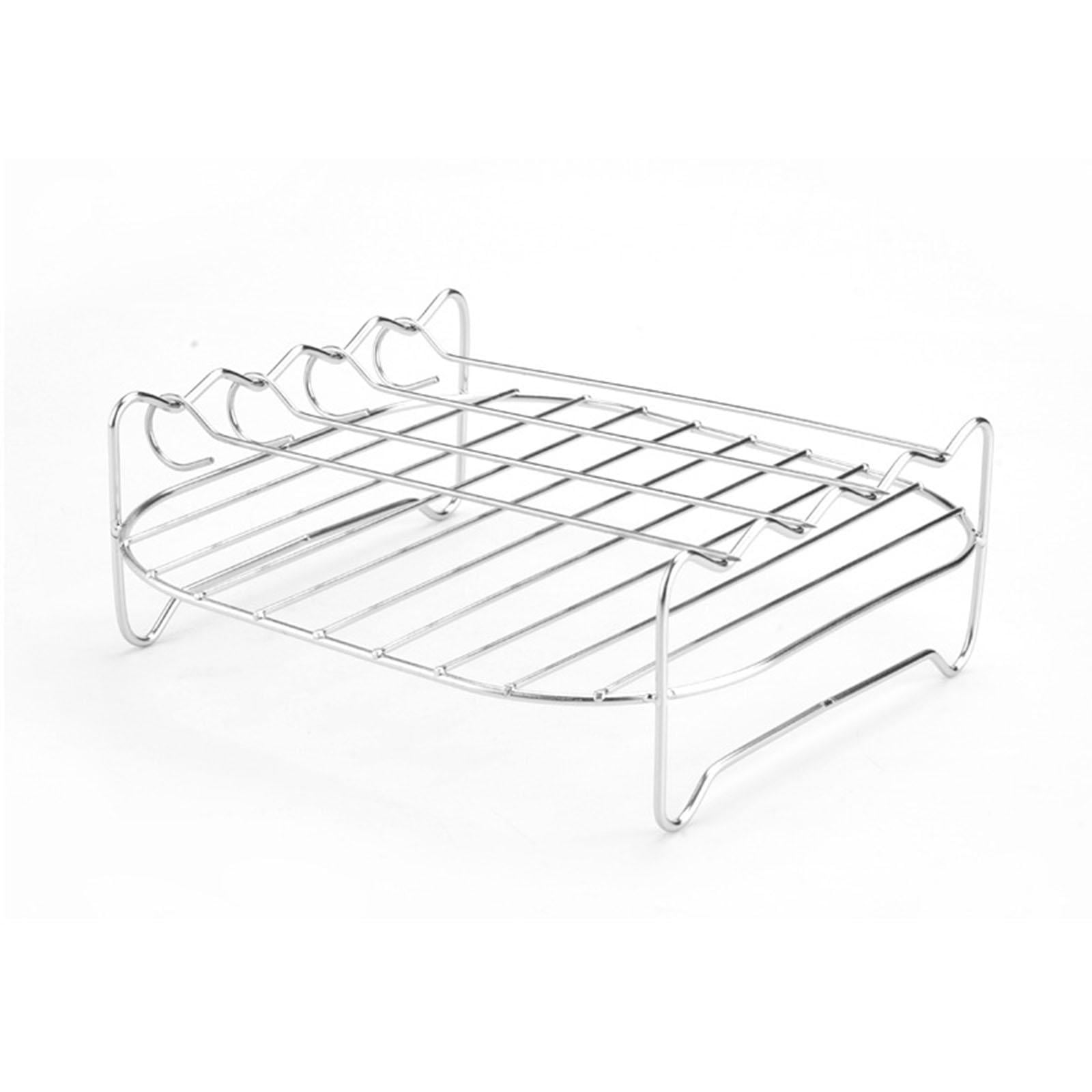 Magideal - Estante Para Freidora De Aire, Pinchos, Bandeja Para Hornear, Soporte Para Desayuno, Accesorios Para Freidora De Aire, Fácil De Limpiar, No Pegajoso,
