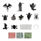 thumbnail image 3 of 12 Adornos Luminosos Colgantes Para Halloween Que Brillan En La Oscuridad, Color Negro., 3 of 5