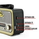 thumbnail image 4 of Radio Portátil Linterna Bluetooth Recargable Y A Pilas Retro Vintage Café, 4 of 7