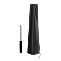 Ioensy - Paraguas Cubierta De Sombrilla Paraguas Mercado Cubiertas De Sombrilla Para Jardín Patio Negro 190 Cm