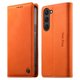 thumbnail image 1 of Funda Billetera de Cuero para [Samsung Galaxy S23], Bloqueo RFID, Tarjetas y Soporte Naranja, 1 of 5