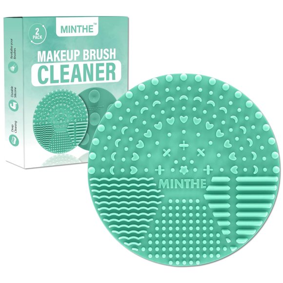 Pinceles de maquillaje Mat MINTHE, paquete de 2 unidades, silicona