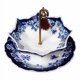 thumbnail image 1 of Colador de Té de Cerámica YUTICAT Diseño Paraguas Azul y Blanco, 1 of 6