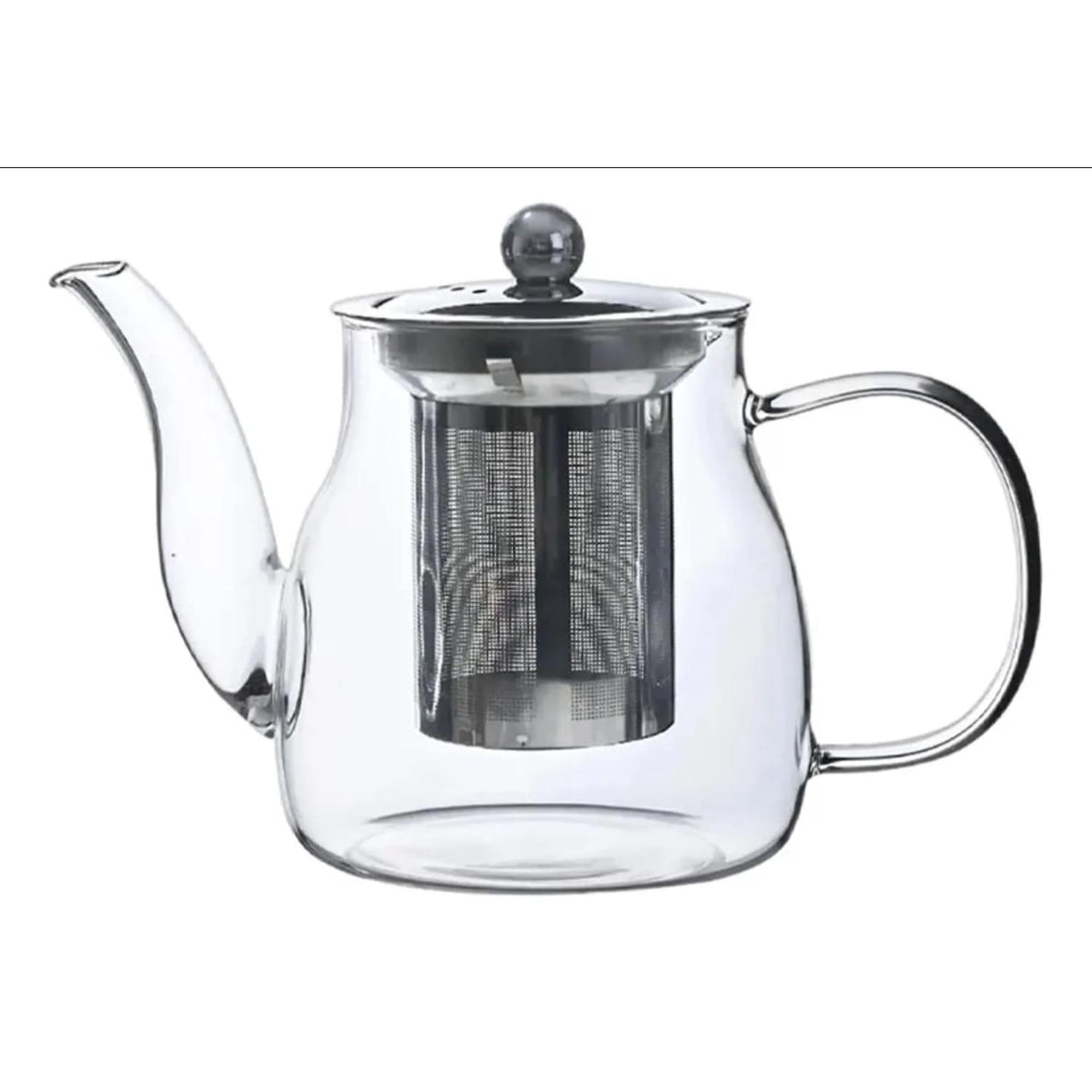 Genérico - Tetera De Vidrio Con Infusor Acero Inoxidable Tetera Para Infusiones 800 Ml