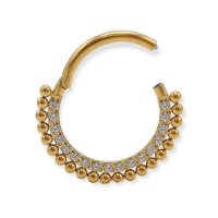 Elbauldejuma - Piercing Septum F136 G23 Titanio Diadema Chapada Oro 18Kl