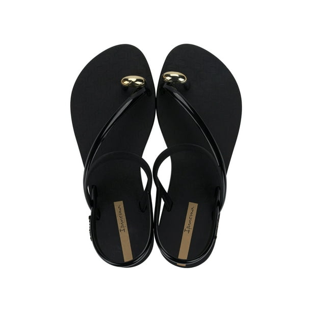 Sandalia Mujer Negro Glam Ring Ipanema