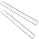thumbnail image 1 of Regla EACOZY 30 cm de plástico transparente – Pack de 2, 1 of 9