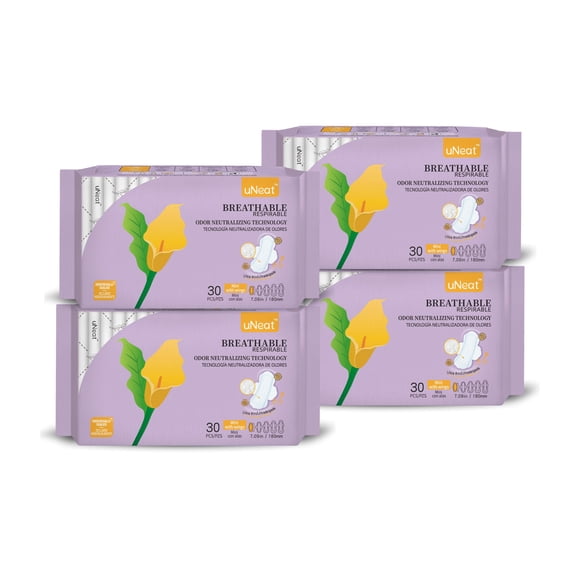 Protectores diarios uNeat 120 unidades con alas ultra delgados