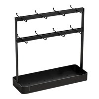 Magideal - Soporte Para Taza De Café, Estante Para De Tazas, Almacenamiento De Exhibición De Mostrador, Con Soporte De Base De Almacenamiento Para Estación