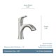thumbnail image 5 of Grifo para lavabo de baño Moen Karis, níquel cepillado, con placa de cubierta, 5 of 8