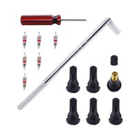 Magideal - Juego De Instalación De Removedor De Vástago De Válvula De Neumático, 6 Herramientas De Reparación De Neumáticos De Vástago De Válvula A Presión, Prof