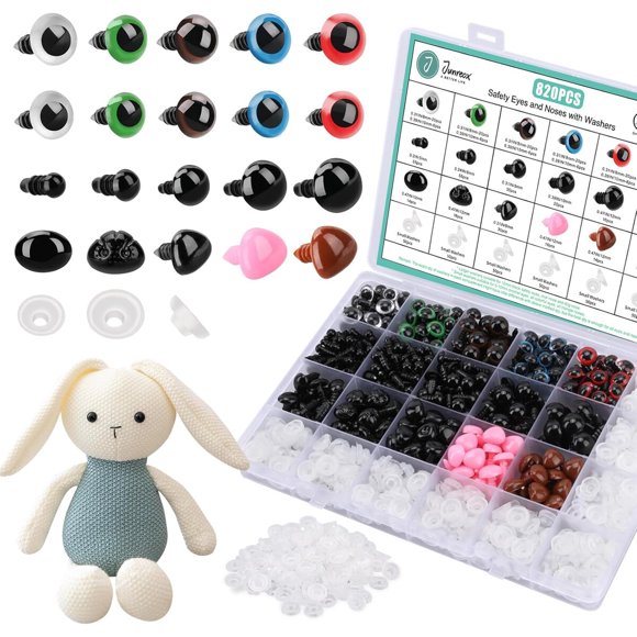 Ojos y Narices de Seguridad Junreox Amigurumi, 820 Piezas