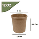thumbnail image 2 of Pote contenedor kraft 12 oz con tapa cartón 30u, 2 of 3