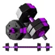 thumbnail image 1 of Set De Mancuernas Hexagonales Ajustable De 10kg Con Extensor De Pvc, 1 of 3