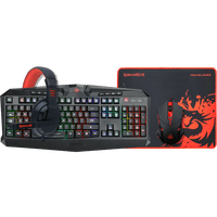 Redragon - Teclado + Mouse + Mouse Pad + Audífonos Gamer S101-Ba