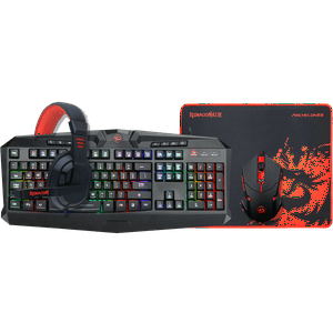 Redragon - Teclado + Mouse + Mouse Pad + Audífonos Gamer S101-Ba