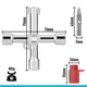 thumbnail image 4 of Llave DURATECH de 4 vías para grifo de exterior con punta (1 unidad), 4 of 8