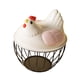 thumbnail image 1 of Cesta Para Huevos De Gallina, Bonita Cesta De Alambre De Metal Para Guardar Huevos De Gallina Para Encimera, Con Rayas Rosas Y Negras, 1 of 5