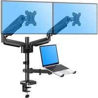 Soporte Para Monitor Y Portátil Mountup Dual Para 2 Personas De Hasta 27 Pulgadas