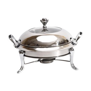 Magideal - Bandeja Para Calentar Alimentos, Plato Para Frotar, Multiusos Con Estante, Olla Caliente Shabu Shabu, Estufas De Alcohol Para Acampar, Olla Común Para Plata