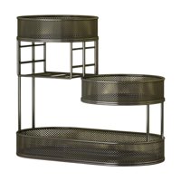 Magideal - Tazón De Cesta De Frutas De 3 Niveles Tazón De Almacenamiento De Vegetales Tazón De Vegetales De Encimera De Topeador De Frutas Para El Almacenamiento Negro