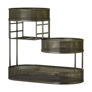 Magideal - Tazón De Cesta De Frutas De 3 Niveles Tazón De Almacenamiento De Vegetales Tazón De Vegetales De Encimera De Topeador De Frutas Para El Almacenamiento Negro