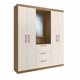 thumbnail image 2 of CLOSET URUGUAY 4 PUERTAS 3 CAJONES NOGUEIRA/OFF WHITE, 2 of 4