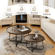 thumbnail image 3 of Juego De 2 Mesas De Centro Living Redonda Madera 70+50cm #1, 3 of 3