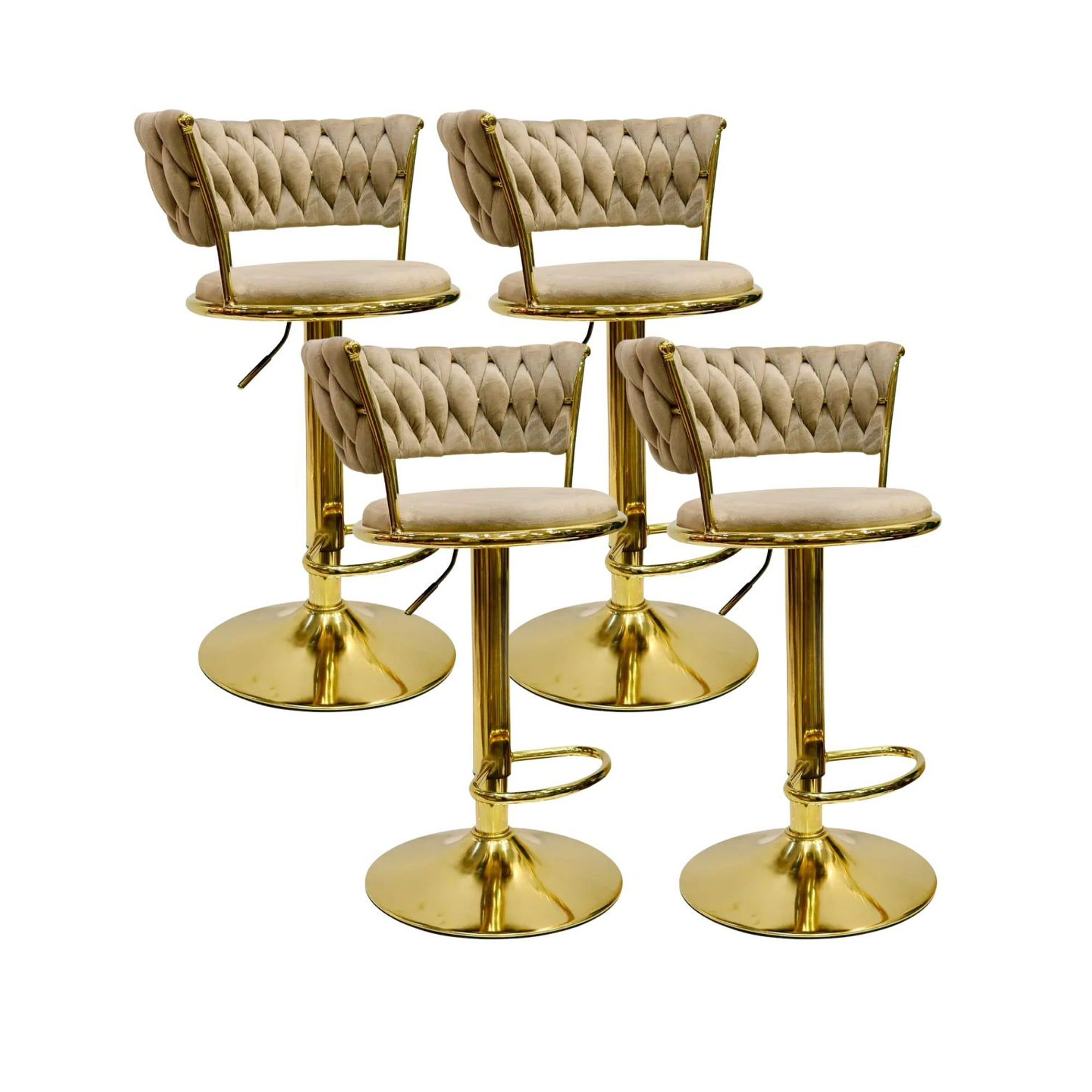 Habita2 Chile - Pack 4 Taburete Queen Ajustable -beige