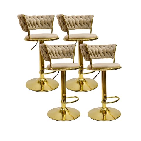 Habita2 Chile - Pack 4 Taburete Queen Ajustable -Beige