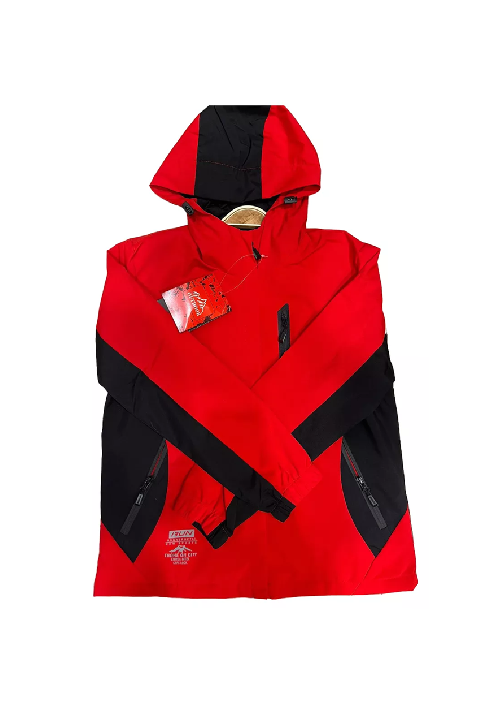 Genérico - Chaqueta Cortaviento Deportiva Ultra Liviana Micropolar Rojo, Talla Xxl