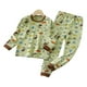 thumbnail image 1 of Pijama Niño Infantil Manga Larga Algodon Verde Con Dinos multicolor 36, 1 of 3