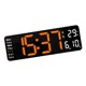 thumbnail image 1 of Reloj De Pared Moderno Pantalla LED Mudo Decoración De Escritorio Colgante Para El Hogar Naranja, 1 of 3