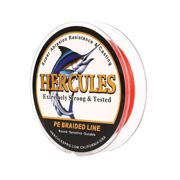 Línea de pesca HERCULES Super Cast 300M 50LB (22,7 KG) - Rojo