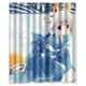 thumbnail image 1 of Cortina de ducha con diseño de orejas de bestia y ganchos para niñas de 60 x 72 pulgadas., 1 of 3