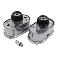 Magideal - Kit Combinado De Válvula De Ventilación Y Tapa De Válvula De Repuesto De Metal Para Hot Rod Sbc350