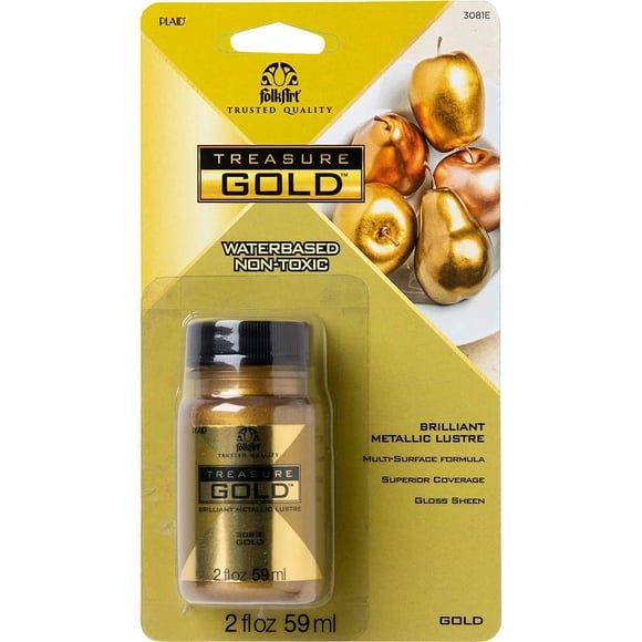 Pintura acrílica FolkArt Treasure Gold, 59 ml (paquete de 1)