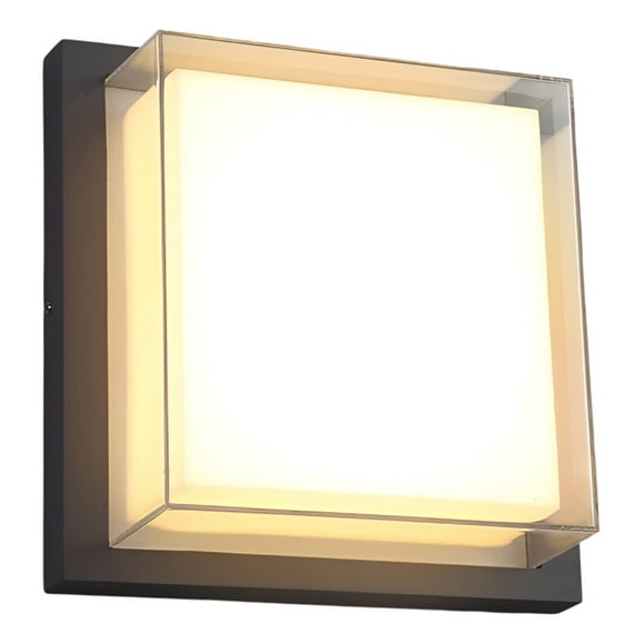 Aplique Pared LED Resistente Lámpara Decorativa Cuadrada Jhn