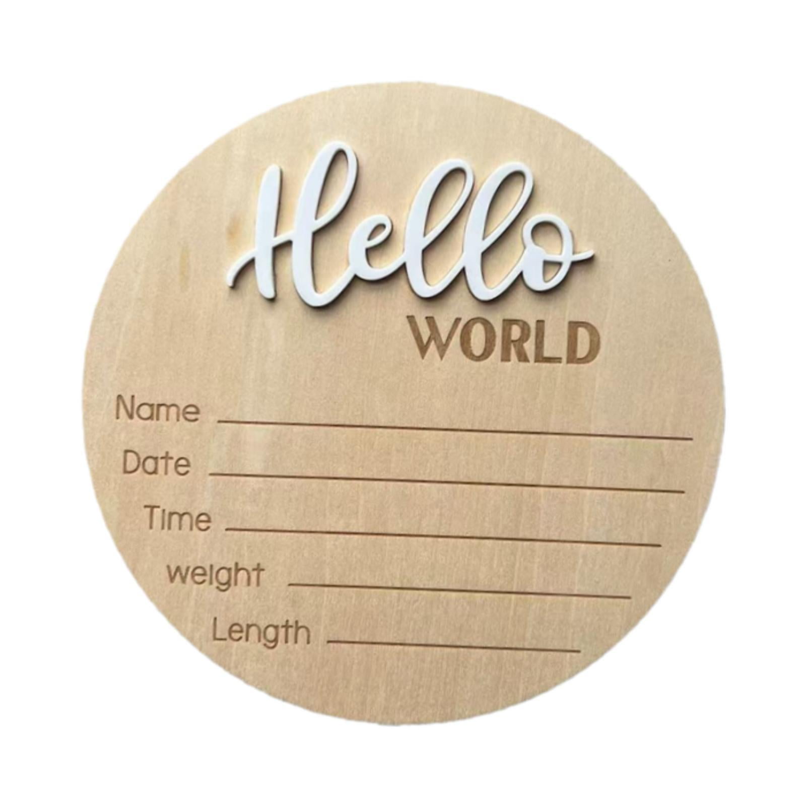 Bothyi - Letrero De Anuncio De Recién Nacido Con La Palabra "hola" Para Decoración De Fiesta, Regalo Para Nueva Mamá, Color Blanco