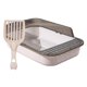 thumbnail image 3 of Caja De Arena Para Gatos, Orinal Para Gatos, Lavabo Para Arena Para Gatos, Bandeja De Arena Para Mascotas Con Parte Superior Abierta, Transparente Y Blanco, 3 of 5