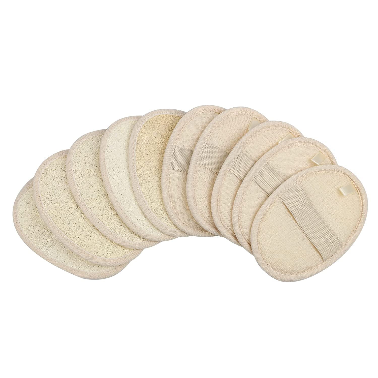 Esponjas Exfoliantes Loofah Mooerca, Paquete De 10 Unidades, Para Ducha Y Baño