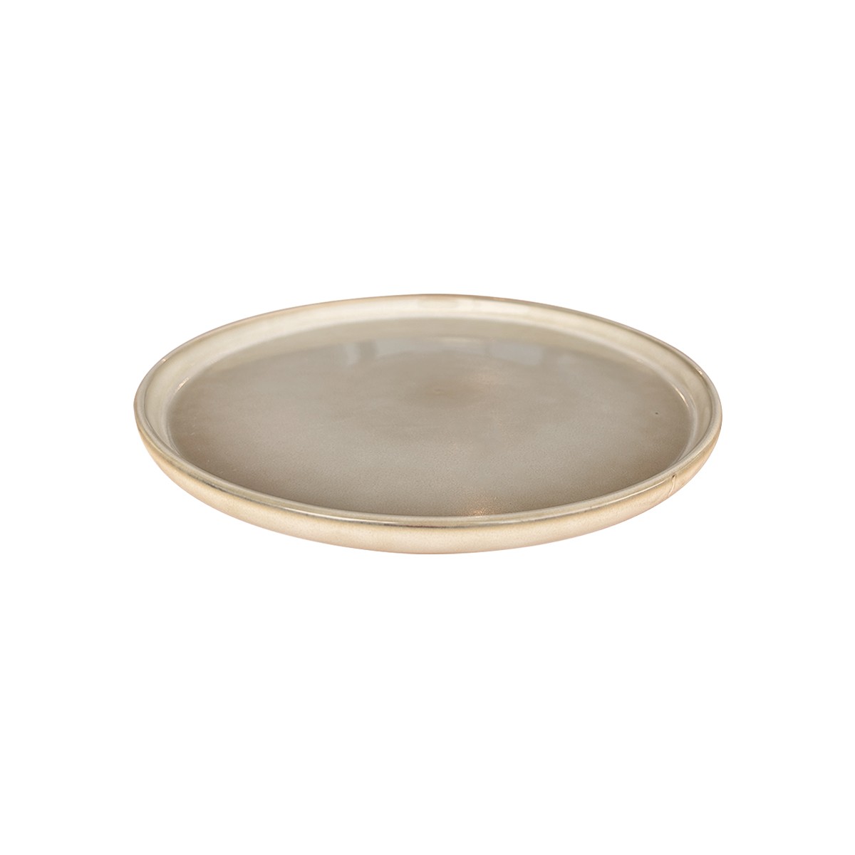 Mova - Set 6 Platos Redondo Ceramica 27 Cm Beige Linea Oslo - ( Tipo Gres )