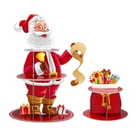 Bothyi - Soporte Para Cupcakes De Feliz Navidad, Plato Para Servir De 3 Capas Para Fiesta Temática Y Cafetería