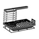 thumbnail image 3 of Estante Para Fregadero De Cocina Con Bandeja, Estante Para Paños, Dispensador De Jabón, Soporte Para Cepillo, Almacenamiento, Negro, 3 of 3