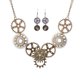 thumbnail image 1 of steampunk surtido tama?o engranajes reloj reloj hora collar pendientes conjunto de joyas, 1 of 3