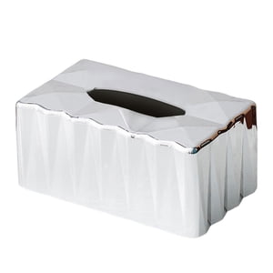 Bothyi - Moderna Caja De Pañuelos Decoración Hogar Rectangular Servilleta Papel Soporte Caja Plata