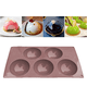 thumbnail image 4 of Molde de silicona semiesférica grande de 5 cavidades, paquete de 3 moldes para hornear chocolate, pasteles, gelatina y mousse., 4 of 8