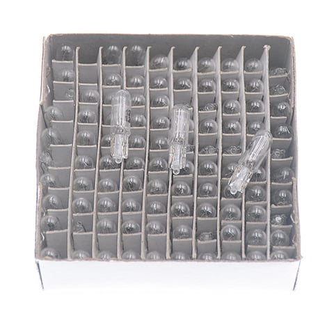 Ioensy - 100X T5 Bombilla De Luz De Vidrio Lámpara De Faros Lámpara De Luces De Automóvil Lámpara De Estilo De Automóvil